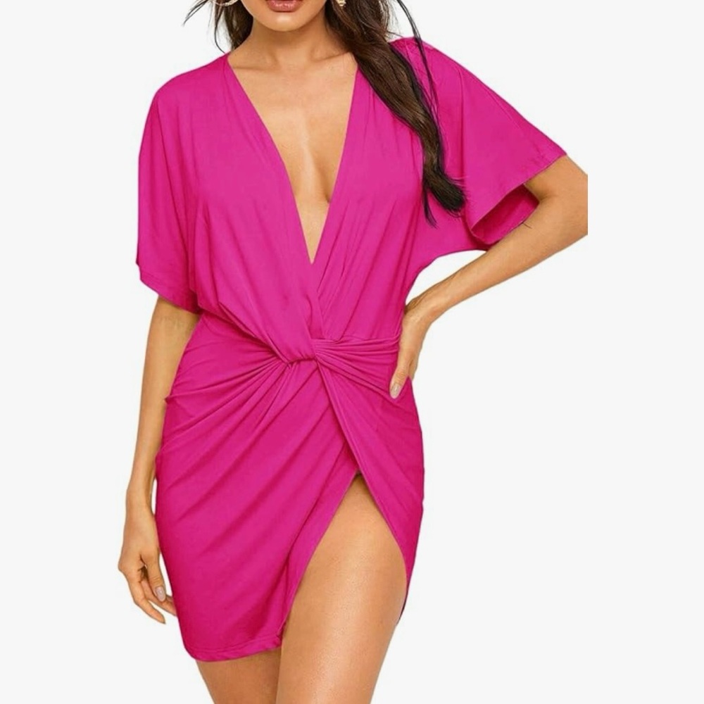 NWOT Women’s hot pink mini dresss - M - Picture 1 of 6